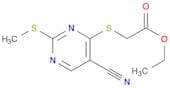 Acetic acid, 2-[[5-cyano-2-(methylthio)-4-pyrimidinyl]thio]-, ethyl ester