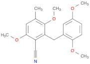 Benzonitrile, 2-[(2,5-dimethoxyphenyl)methyl]-3,6-dimethoxy-4-methyl-