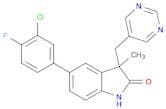 5-(3-Chloro-4-fluorophenyl)-3-methyl-3-(pyrimidin-5-ylmethyl)indolin-2-one