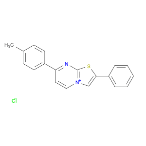 Thiazolo[3,2-a]pyrimidin-4-ium, 7-(4-methylphenyl)-2-phenyl-, chloride (1:1)
