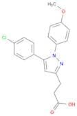 3-[5-(4-chlorophenyl)-1-(4-methoxyphenyl)-1H-pyrazol-3-yl]propanoic acid