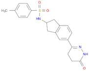 4-Methyl-N-(5-(6-oxo-1,4,5,6-tetrahydropyridazin-3-yl)-2,3-dihydro-1H-inden-2-yl)benzenesulfonamide