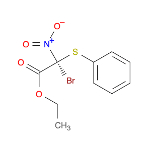 Acetic acid, bromonitro(phenylthio)-, ethyl ester, (R)- (9CI)