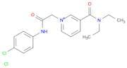 Pyridinium, 1-[2-[(4-chlorophenyl)amino]-2-oxoethyl]-3-[(diethylamino)carbonyl]-, chloride (1:1)