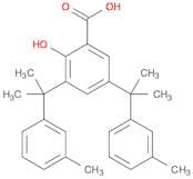 Benzoic acid, 2-hydroxy-3,5-bis[1-methyl-1-(3-methylphenyl)ethyl]-