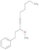Benzene, (3-methoxy-4-decyn-1-yl)-