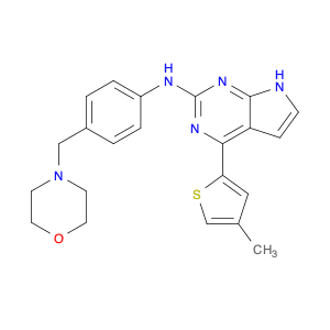 4-(4-Methylthiophen-2-yl)-N-(4-(morpholinomethyl)phenyl)-7H-pyrrolo[2,3-d]pyrimidin-2-amine