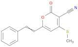 2H-Pyran-3-carbonitrile, 4-(methylthio)-2-oxo-6-(2-phenylethenyl)-
