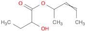 Butanoic acid, 2-hydroxy-, 1-methyl-2-buten-1-yl ester