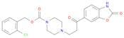 2-Chlorobenzyl 4-(3-oxo-3-(2-oxo-2,3-dihydrobenzo[d]oxazol-6-yl)propyl)piperazine-1-carboxylate