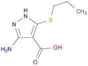 1H-Pyrazole-4-carboxylic acid, 3-amino-5-(propylthio)-
