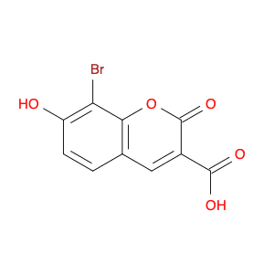 2H-1-Benzopyran-3-carboxylic acid, 8-bromo-7-hydroxy-2-oxo-