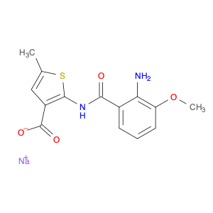 Sodium 2-(2-amino-3-methoxybenzamido)-5-methylthiophene-3-carboxylate