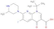 1,8-Naphthyridine-3-carboxylic acid, 1-(1,1-dimethylethyl)-6-fluoro-1,4-dihydro-7-(3-methyl-1-pipe…