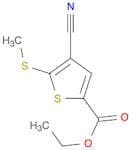 2-Thiophenecarboxylic acid, 4-cyano-5-(methylthio)-, ethyl ester