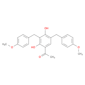Ethanone, 1-[2,4-dihydroxy-3,5-bis[(4-methoxyphenyl)methyl]phenyl]-