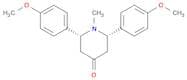 4-Piperidinone, 2,6-bis(4-methoxyphenyl)-1-methyl-, (2R,6S)-rel-