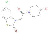 2(3H)-Benzothiazolone, 5-chloro-3-[2-oxo-2-(4-oxo-1-piperidinyl)ethyl]-