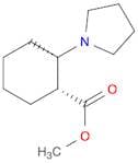 Cyclohexanecarboxylic acid, 2-(1-pyrrolidinyl)-, methyl ester, cis- (9CI)
