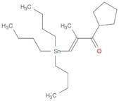 2-Propen-1-one, 1-cyclopentyl-2-methyl-3-(tributylstannyl)-, (E)- (9CI)