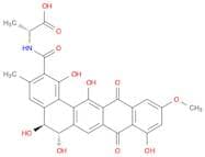 D-Alanine, N-[[(5S,6S)-5,6,8,13-tetrahydro-1,5,6,9,14-pentahydroxy-11-methoxy-3-methyl-8,13-dioxob…