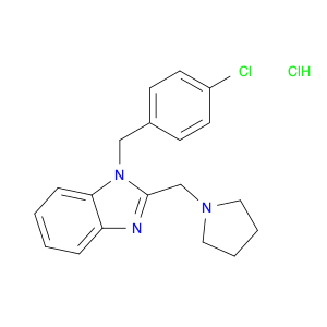 1H-Benzimidazole, 1-[(4-chlorophenyl)methyl]-2-(1-pyrrolidinylmethyl)-, hydrochloride (1:1)