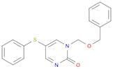 2(1H)-Pyrimidinone, 1-[(phenylmethoxy)methyl]-5-(phenylthio)-