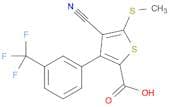 2-Thiophenecarboxylic acid, 4-cyano-5-(methylthio)-3-[3-(trifluoromethyl)phenyl]-