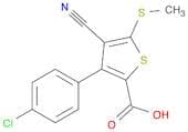 2-Thiophenecarboxylic acid, 3-(4-chlorophenyl)-4-cyano-5-(methylthio)-