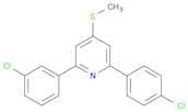 Pyridine, 2-(3-chlorophenyl)-6-(4-chlorophenyl)-4-(methylthio)-