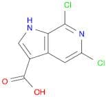 1H-Pyrrolo[2,3-c]pyridine-3-carboxylic acid, 5,7-dichloro-