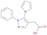 1H-Pyrazole-4-acetic acid, 1-phenyl-5-(1H-pyrrol-1-yl)-