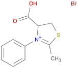 Thiazolium, 4-carboxy-4,5-dihydro-2-methyl-3-phenyl-, bromide (1:1)