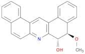 Dibenz[a,j]acridin-6-ol, 5,6-dihydro-5-methoxy-, (5R-trans)- (9CI)