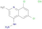 Quinoline, 6,8-dichloro-4-hydrazinyl-2-methyl-, hydrochloride (1:1)