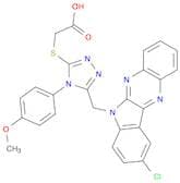 2-((5-((9-Chloro-6H-indolo[2,3-b]quinoxalin-6-yl)methyl)-4-(4-methoxyphenyl)-4H-1,2,4-triazol-3-yl…
