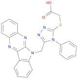2-((5-((6H-Indolo[2,3-b]quinoxalin-6-yl)methyl)-4-phenyl-4H-1,2,4-triazol-3-yl)thio)acetic acid