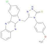 3H-1,2,4-Triazole-3-thione, 5-[(9-chloro-6H-indolo[2,3-b]quinoxalin-6-yl)methyl]-2,4-dihydro-4-(4-…