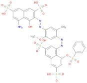2,7-Naphthalenedisulfonic acid, 5-amino-4-hydroxy-3-[2-[2-methoxy-5-methyl-4-[2-[8-[(phenylsulfony…