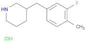 Piperidine, 3-[(3-fluoro-4-methylphenyl)methyl]-, hydrochloride (1:1)