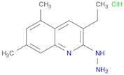 Quinoline, 3-ethyl-2-hydrazinyl-5,7-dimethyl-, hydrochloride (1:1)