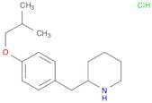 Piperidine, 2-[[4-(2-methylpropoxy)phenyl]methyl]-, hydrochloride (1:1)