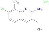 2-Quinolinamine, 7-chloro-3-ethyl-8-methyl-, hydrochloride (1:1)