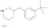 Piperidine, 3-[[3-(trifluoromethyl)phenyl]methyl]-, hydrochloride (1:1)