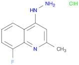 Quinoline, 8-fluoro-4-hydrazinyl-2-methyl-, hydrochloride (1:1)