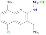 Quinoline, 5-chloro-3-ethyl-2-hydrazinyl-8-methyl-, hydrochloride (1:1)