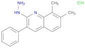 Quinoline, 2-hydrazinyl-7,8-dimethyl-3-phenyl-, hydrochloride (1:1)