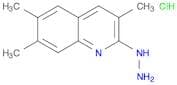 Quinoline, 2-hydrazinyl-3,6,7-trimethyl-, hydrochloride (1:1)