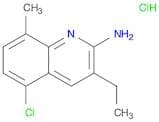 2-Quinolinamine, 5-chloro-3-ethyl-8-methyl-, hydrochloride (1:1)