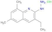 Quinoline, 3-ethyl-2-hydrazinyl-6,8-dimethyl-, hydrochloride (1:1)